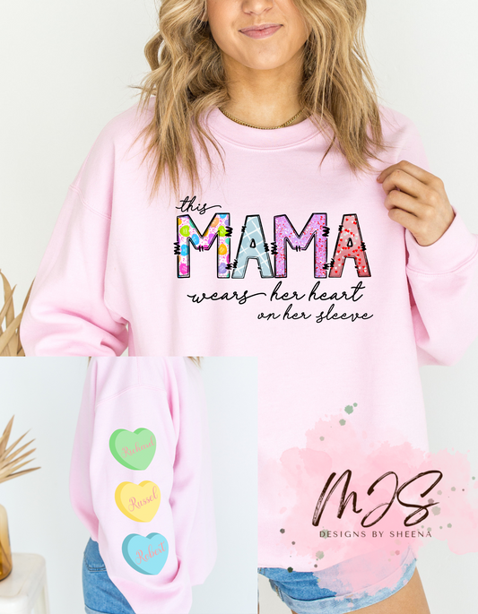 This mama wears her heart on her sleeve shirt