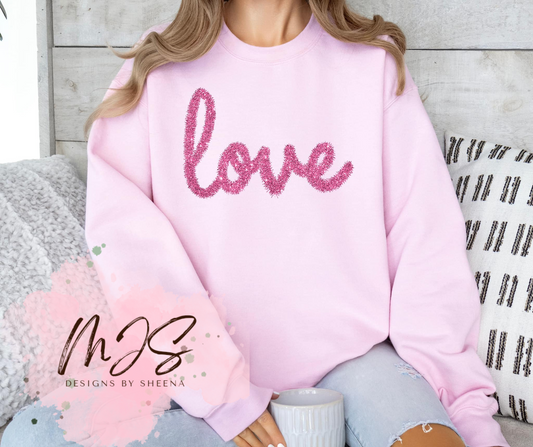 Love Light Pink Sweatshirt