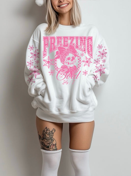 Freezing Cold Graphic Tshirt in Pink